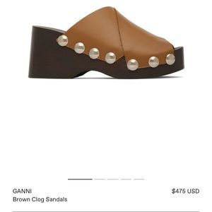 GANNI brown clogs size 38